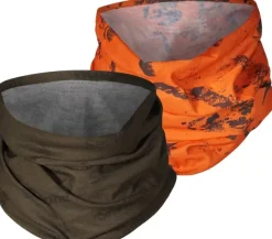 Seeland Koiranohjaajan Vaatteet^Neck Gaiter tuubihuivi, vihreä/huomio-oranssi, 2 kpl