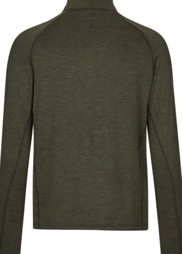 Seeland Metsästysliivit/Fleeceliivit^Peak Half-Zip Pine Green Melange