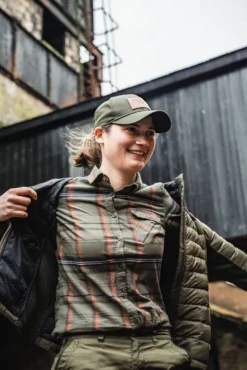 Seeland Metsästyspaidat^Skye Flannel Shirt naisten paita, Grape Leaf/Terracotta Check