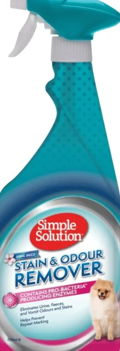 Simple Solution Stain & Odour Remover Spring Breeze hajun- ja tahranpoistoaine, 750 ml| Koiranomistajan Tarvikkeet