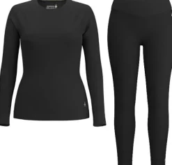 Smartwool Pitkähihaiset Paidat^Classic Thermal Merino naisten merinokerrasto, musta