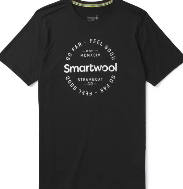 Smartwool MS150 Go Far Feel Good Tee t-paita, musta| T-paidat Ja Pikeepaidat
