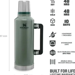 Stanley The Legendary Classic Bottle termospullo, 2,3 L, harmaavihreä| Termospullot