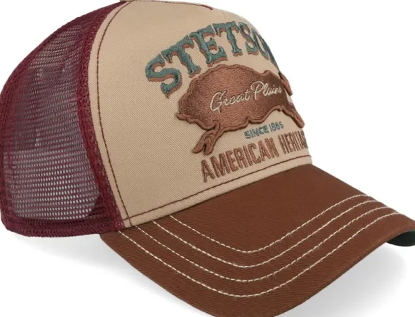 Stetson Trucker Cap Great Plains Brown/Wine| Päähineet, huivit ja kaulurit/Lippikset