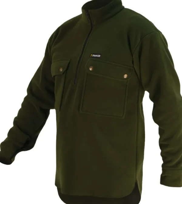Swazi Back 40 fleecetakki, tummanvihreä| Kalastusvaatteet