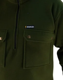 Swazi Back 40 fleecetakki, tummanvihreä| Kalastusvaatteet