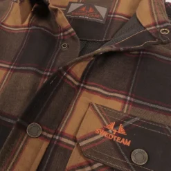 Swedteam Crest Shirt vuorillinen paita, Dark Sand| Metsästyspaidat