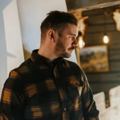 Swedteam Crest Shirt vuorillinen paita, Dark Sand| Metsästyspaidat