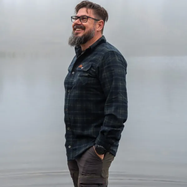 Swedteam Crest Shirt vuorillinen paita, Forest Green| Metsästyspaidat