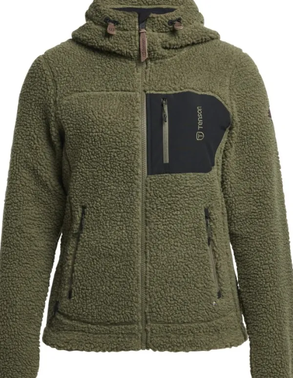 Tenson Hupparit, Fleecet Ja Välipaidat^Himalaya Teddy Fleece Hood naisten fleecetakki, Grape leaf