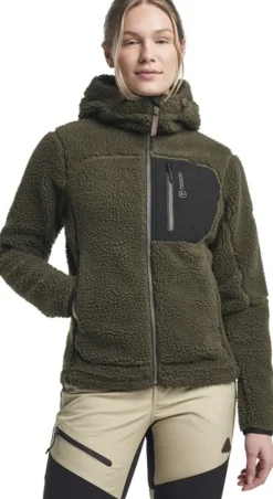 Tenson Hupparit, Fleecet Ja Välipaidat^Himalaya Teddy Fleece Hood naisten fleecetakki, Grape leaf