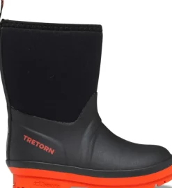 Tretorn Kuling Neoprene lasten vuorelliset saappaat, musta/oranssi| Lasten Kengät