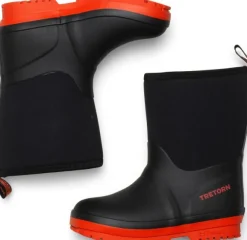 Tretorn Kuling Neoprene lasten vuorelliset saappaat, musta/oranssi| Lasten Kengät