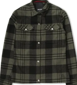 Tretorn Flanelli- Ja Kauluspaidat^Sarek Trail Shirt naisten pitkänhihainen paita, vihreä/musta