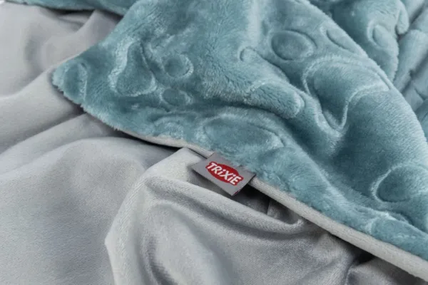 Trixie Barry viltti Soft Plysch 150 x 100 cm sininen/harmaa| Tyynyt Ja Peitot