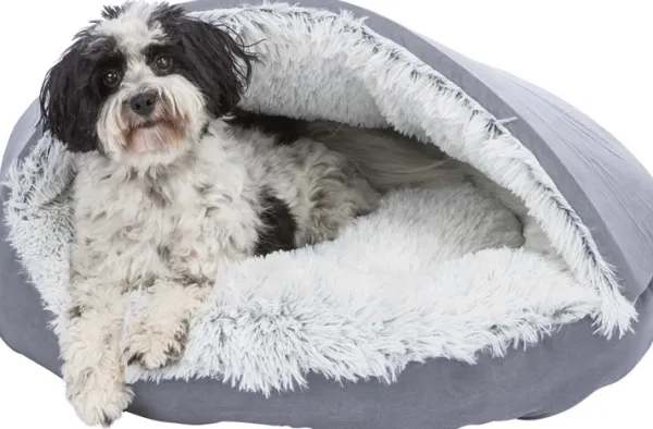 Trixie Koiranpedit^Harvey Igloo koiran luolapeti, Ø70 cm, harmaa/valkoinen