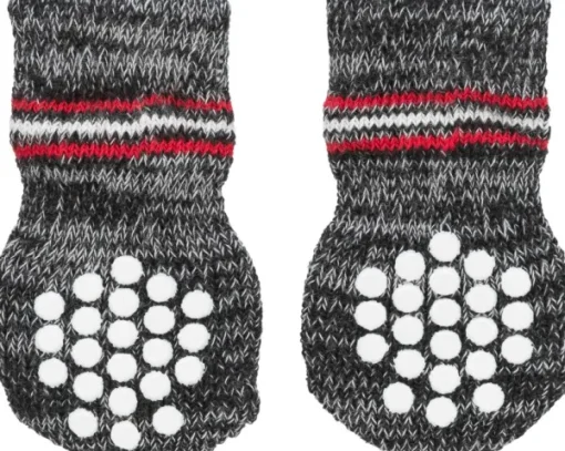 Trixie Koiran Tossut^Non-Slip -koiran sukat, harmaa M-L