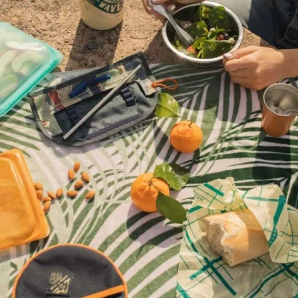 United by Blue The Straw Kit kestopillit säilytyslaukulla, oranssi| Astiat Ja Ruokailuvälineet