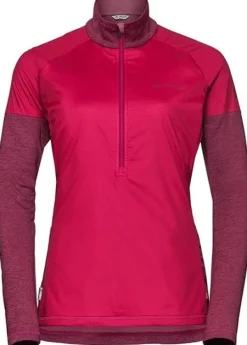 Vaude Bormio Halfzip II -naisten paita punainen| Hupparit, Fleecet Ja Välipaidat