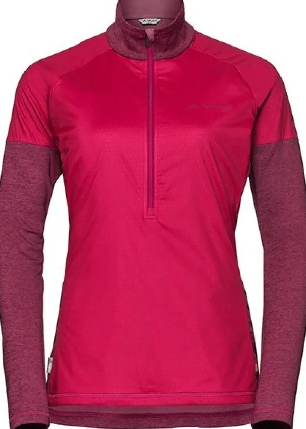 Vaude Bormio Halfzip II -naisten paita punainen| Hupparit, Fleecet Ja Välipaidat