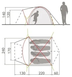 Vaude Campo Grande XT 4 hengen teltta, Terracotta| Teltat, Makuupussit Ja Makuualustat