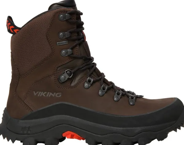Viking Vaellus- Ja Trekkingkengät^Men Villrein High GTX Dark Brown/Red
