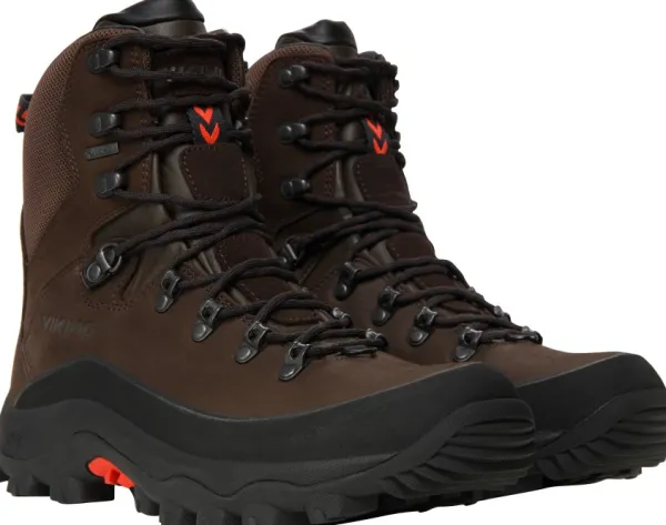 Viking Vaellus- Ja Trekkingkengät^Men Villrein High GTX Dark Brown/Red