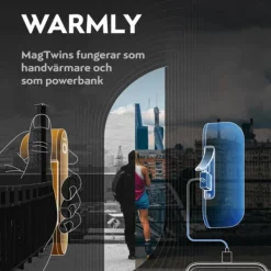 Warmly Lämpövaatteet^käsienlämmitin / akkupankki, musta