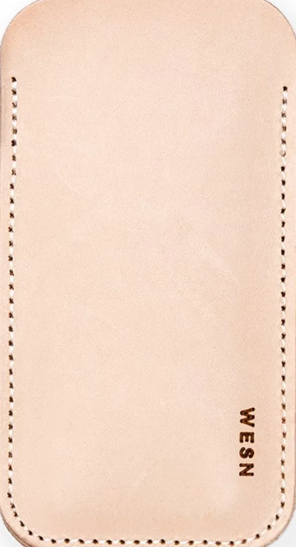 WESN Kotelot Ja Tarvikkeet^Pocket Sharpner Sheath tuppi hiomakivelle, Natural