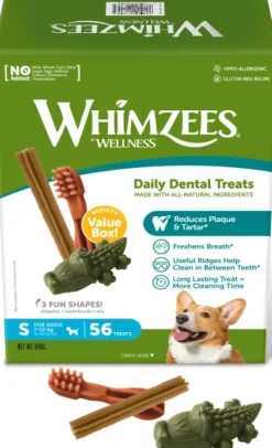 Whimzees Variety S hammashoitoherkut säästöpakkaus, 56 kpl| Makupalat