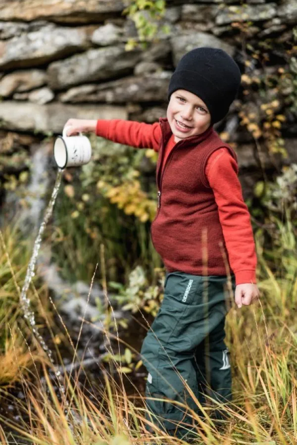 Woolpower Crewneck + Long Johns 200 Kids lasten kerrasto, Autumn Red| Lasten Alusasut Ja Kerrastot
