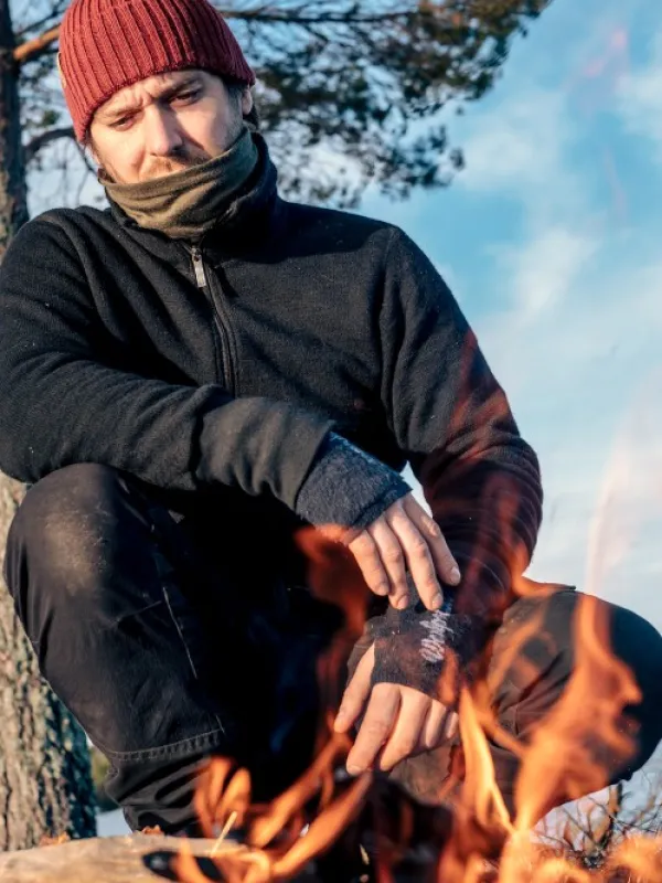 Woolpower Full Zip Jacket 400 Unisex Black| Metsästysliivit/Fleeceliivit