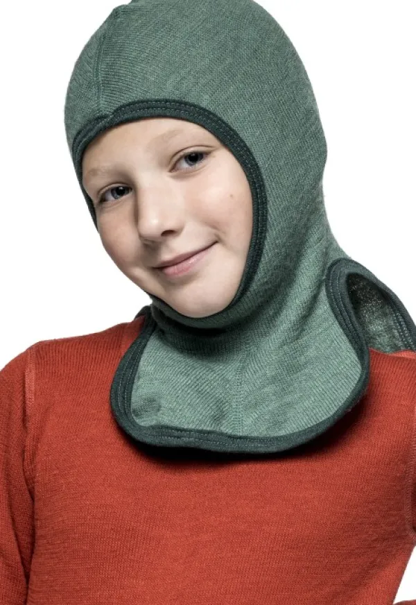 Woolpower Lasten Alusasut Ja Kerrastot^Kids Balaclava 200 lasten kypärämyssy, vihreä