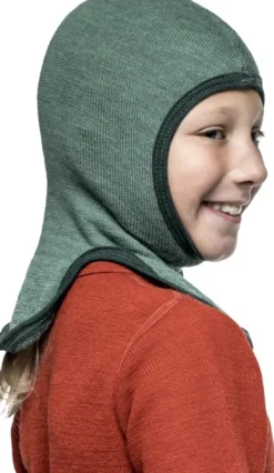 Woolpower Lasten Alusasut Ja Kerrastot^Kids Balaclava 200 lasten kypärämyssy, vihreä