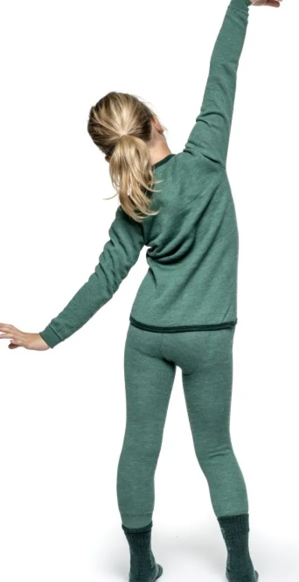 Woolpower Lasten Alusasut Ja Kerrastot^Kids Crewneck 200 lasten kerrastopaita, vihreä