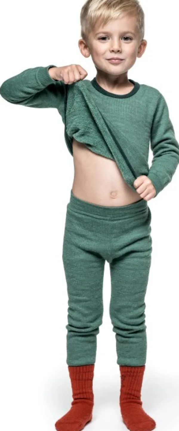 Woolpower Lasten Alusasut Ja Kerrastot^Kids Crewneck 200 lasten kerrastopaita, vihreä