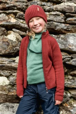 Woolpower Lasten Alusasut Ja Kerrastot^Kids Mock Turtleneck 200 lasten merinovillakauluri, vihreä